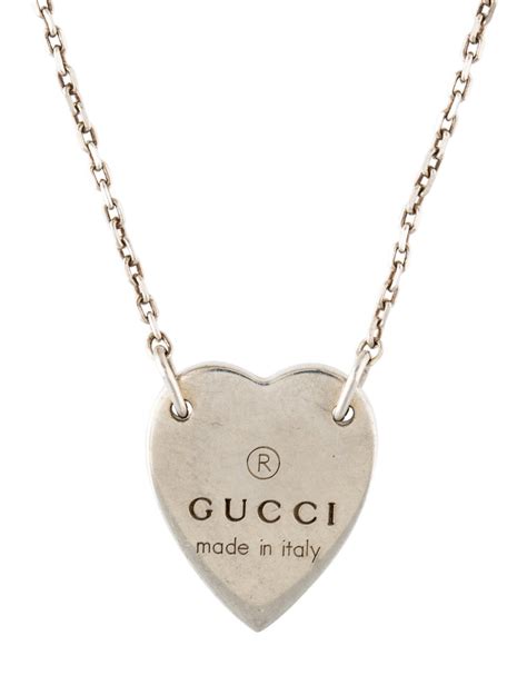 gucci heart necklace ebay|trademark necklace with heart pendant.